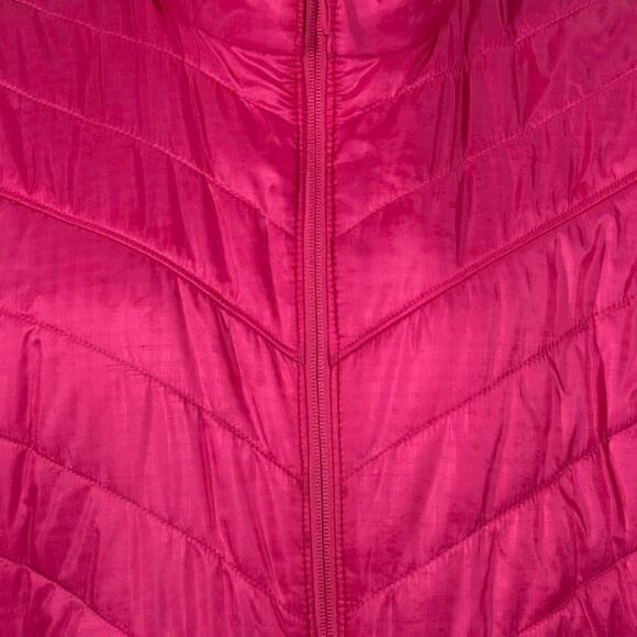 Columbia Omni-Heat Pink Chevron Puffer Jacket XL Women’s Winter Coat - Picture 8 of 10